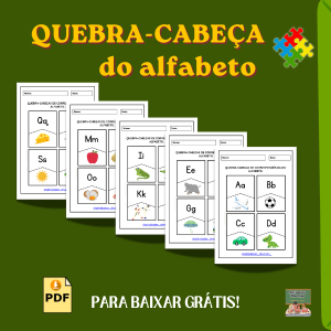 quebra cabeça do alfabeto
