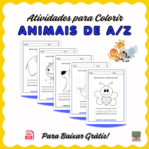Atividades de Colorir- Animais de A/Z
